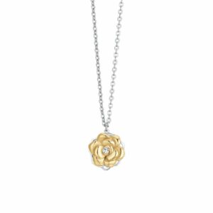 COLLANA DONNA IN ACCIAIO IP GOLD ROSA GIREVOLE