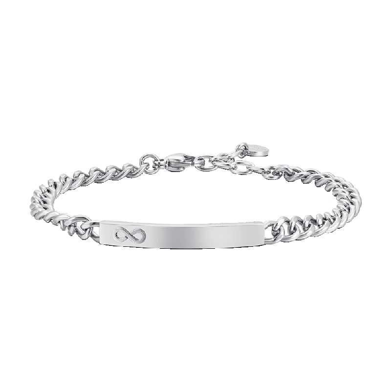 BRACCIALE UOMO IN ACCIAIO CON INFINITO