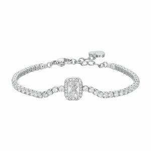 BRACCIALE TENNIS DONNA IN ACCIAIO CRISTALLI E ZIRCONE