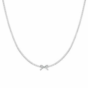 COLLANA DONNA IN ACCIAIO FIOCCO