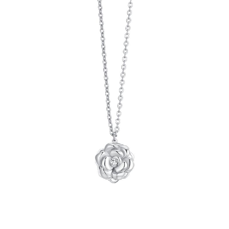COLLANA DONNA IN ACCIAIO ROSA GIREVOLE