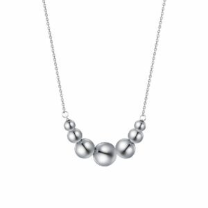 COLLANA DONNA SFERE IN ACCIAIO