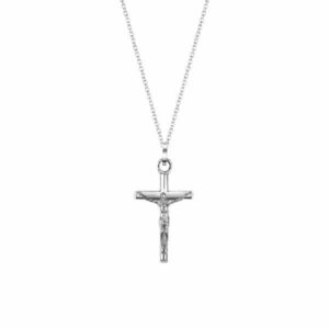 COLLANA UOMO IN ACCIAIO CON CROCIFISSO