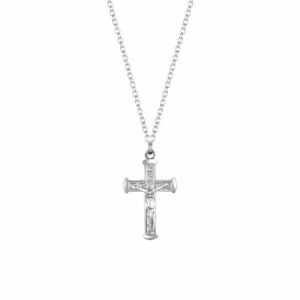 COLLANA UOMO IN ACCIAIO CON CROCIFISSO