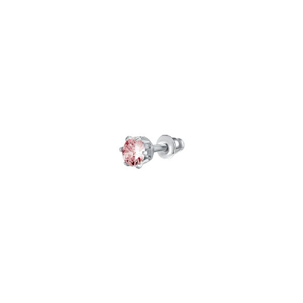 MONO ORECCHINO PUNTO LUCE DONNA IN ACCIAIO CON ZIRCONE ROS