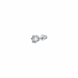 MONO ORECCHINO PUNTO LUCE DONNA IN ACCIAIO CON ZIRCONE BIANCO