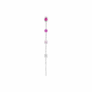 MONO ORECCHINO DONNA IN ACCIAIO CON CRISTALLI MULTICOLOR