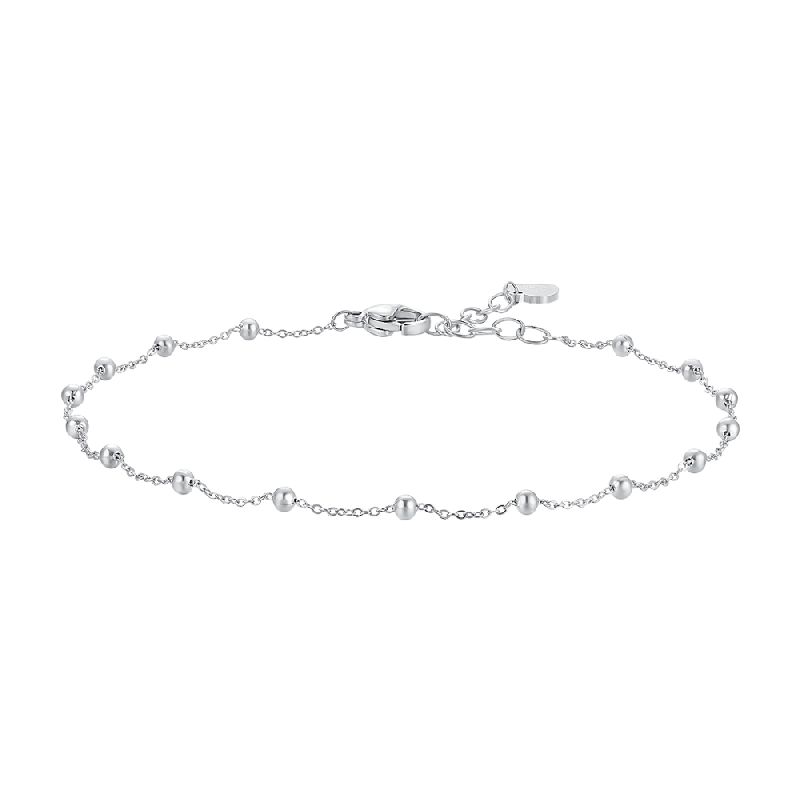 CAVIGLIERA DONNA IN ACCIAIO CON SFERE