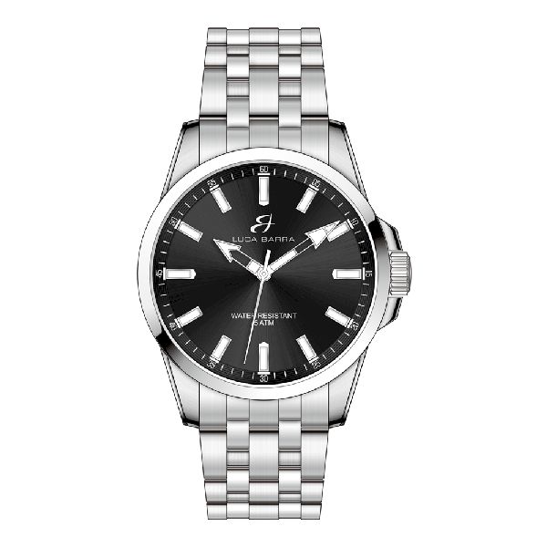 OROLOGIO UOMO IN ACCIAIO CON QUADRANTE NERO