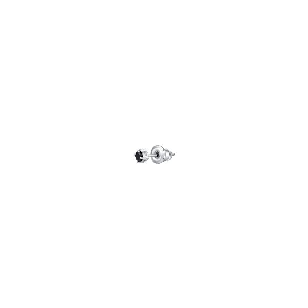 MONO ORECCHINO UOMO IN ACCIAIO CON ZIRCONE NERO