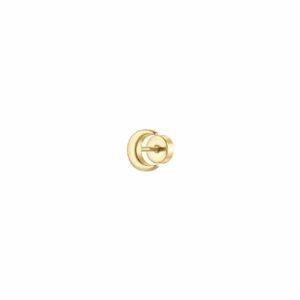 PIERCING ORECCHIO DONNA IN ACCIAIO FORMA LUNA COLORE ORO