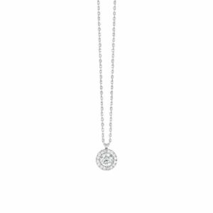 COLLANA DONNA IN ACCIAIO CON ELEMENTO CON ZIRCONI BIANCHI