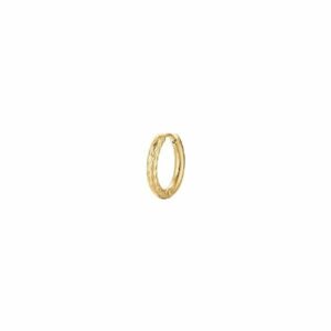 MONO ORECCHINO DONNA IN ACCIAIO IP GOLD CON FINITURA DIAMANTATA