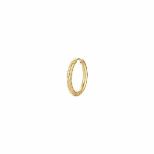 MONO ORECCHINO DONNA IN ACCIAIO IP GOLD CON FINITURA DIAMANTATA