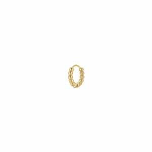 MONO ORECCHINO DONNA IN ACCIAIO IP GOLD MOTIVO A SFERE
