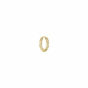 MONO ORECCHINO DONNA IN ACCIAIO IP GOLD CON FINITURA DIAMANTATA