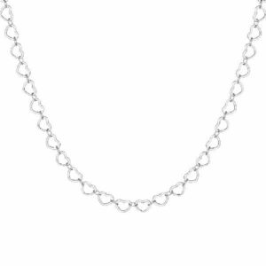 COLLANA DONNA IN ACCIAIO CON CUORI