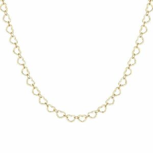 COLLANA DONNA IN ACCIAIO IP GOLD CON CUORI