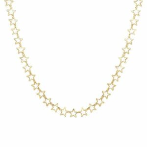 COLLANA DONNA IN ACCIAIO IP GOLD CON STELLE