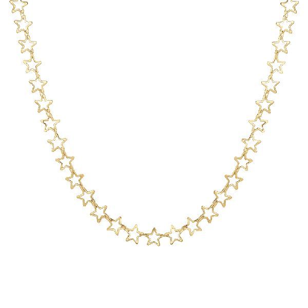 COLLANA DONNA IN ACCIAIO IP GOLD CON STELLE