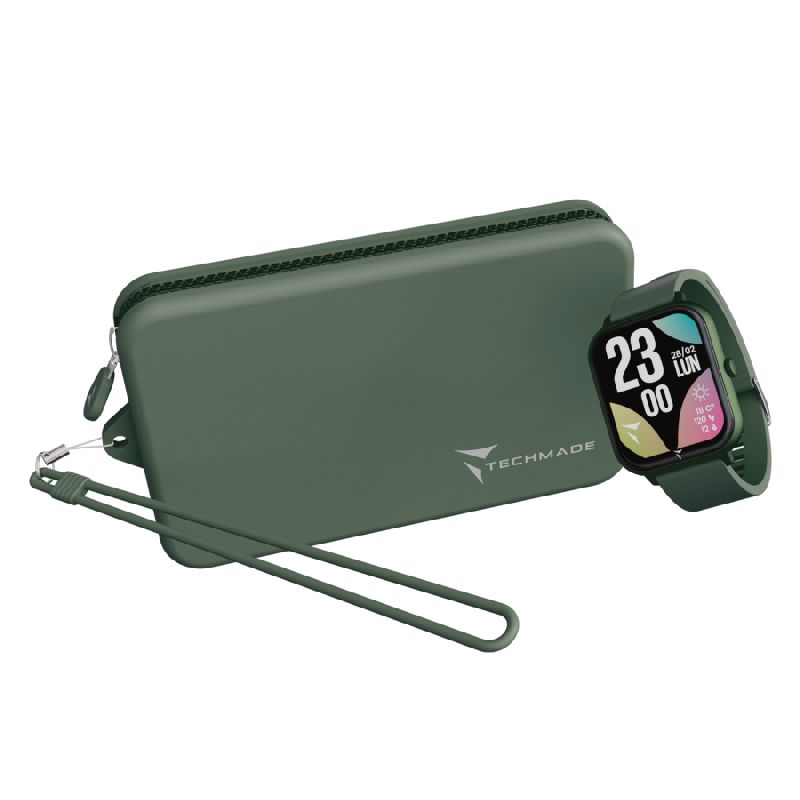 Smartwatch Talk Cassa Verde Cinturino Silicone Nero