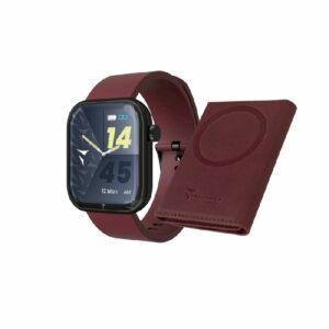 Smartwatch Glam con Intelligenza Artificiale - Bundle Pack - Cassa Black / Portafogli Rosso