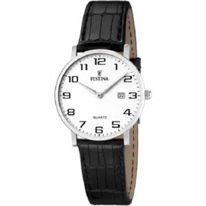 OROLOGIO FESTINA CLASSICS F16477/1 BIANCO CON CINTURINO IN PELLE, DONNA