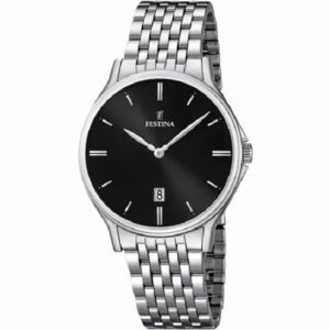OROLOGIO FESTINA CLASSICS F16744/4 NERO CINTURINO IN ACCIAIO, UOMO