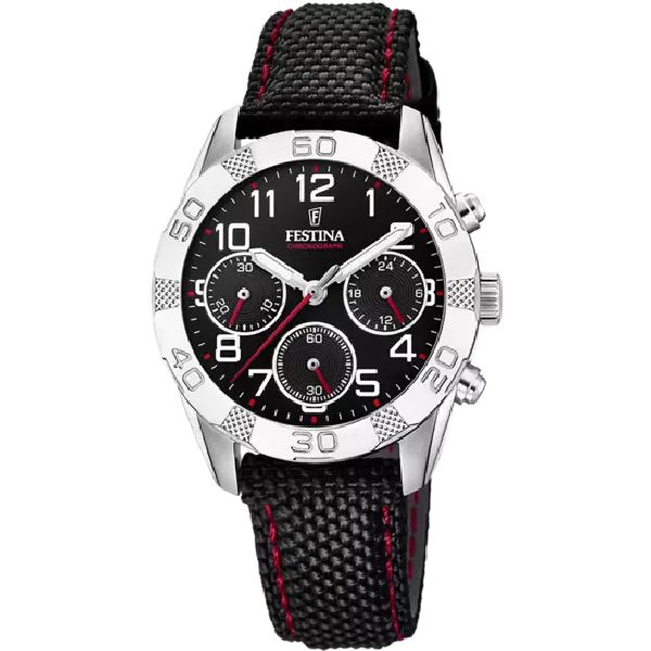 OROLOGIO FESTINA JUNIOR COLLECTION F20346/3 NERO CINTURINO IN PELLE, PER BAMBINI