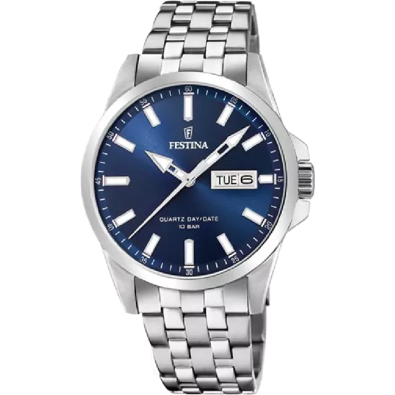 OROLOGIO FESTINA CLASSICS F20357/3 BLU CON CINTURINO IN ACCIAIO, UOMO