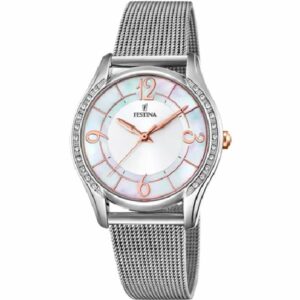 OROLOGIO FESTINA MADEMOISELLE F20420/1 MADREPERLA CINTURINO IN ACCIAIO, DONNA