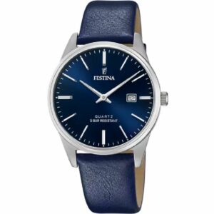 OROLOGIO FESTINA CLASSICS F20512/3 BLU CON CINTURINO IN PELLE, UOMO