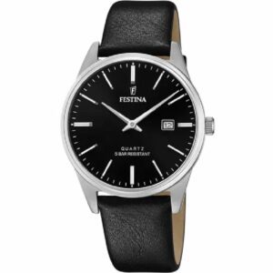 OROLOGIO FESTINA CLASSICS F20512/4 NERO CINTURINO IN PELLE, UOMO