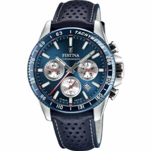 OROLOGIO FESTINA F20561/2 BLU CINTURINO IN PELLE, UOMO