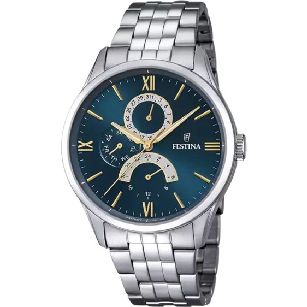 OROLOGIO FESTINA F16822/A BLU CON CINTURINO IN ACCIAIO, UOMO