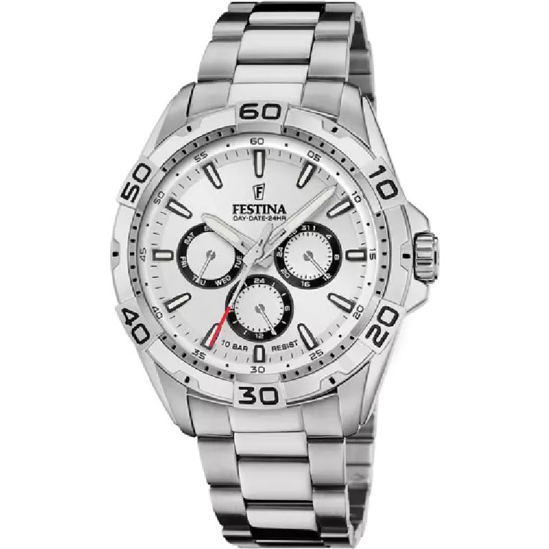 OROLOGIO FESTINA F20623/1 BLANCO CINGHIA ACCIAIO INOSSIDABILE 316L, UOMO