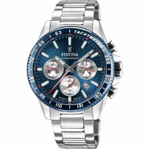 OROLOGIO FESTINA F20560/2 BLU CINTURINO IN ACCIAIO, UOMO