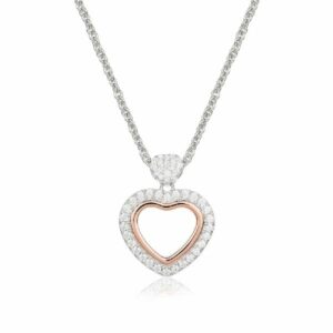 Collana trilogia con ciondolo cuore traforato