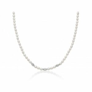 Girocollo In Argento E Perle