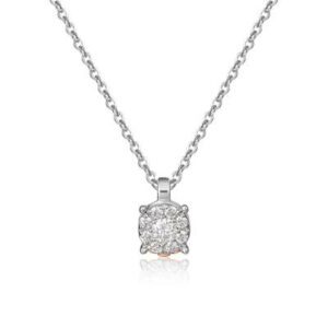 Girocollo in oro con cuore e diamanti