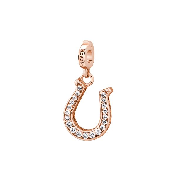 Charm Ferro di cavallo storie - oro rosa