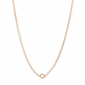 Collana catena rol&ograve; personalizzabile in argento 925&permil; e placcatura oro rosa