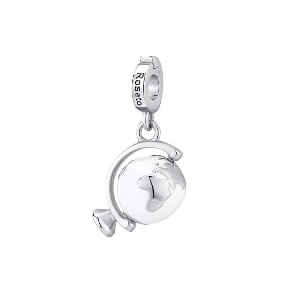 Charm Mappamondo storie - argento