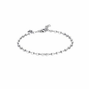 Bracciale personalizzabile in argento 925&permil; con catena a cubetti