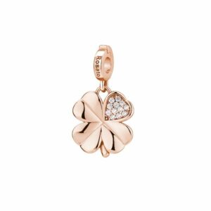 Charm quadrifoglio storie - oro rosa