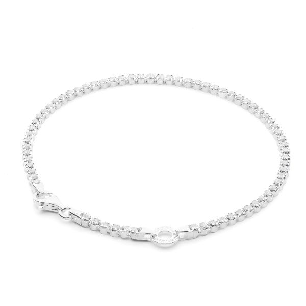 Bracciale tennis in argento 925‰, cubic zirconia bianchi