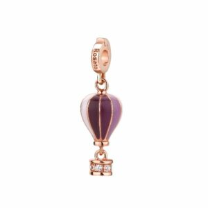 Charm Mongolfiera storie - oro rosa e viola