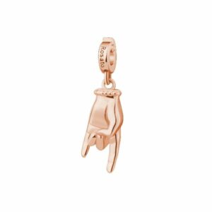 Charm mano corna storie - oro rosa