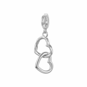 Charm Cuori intrecciati storie - argento