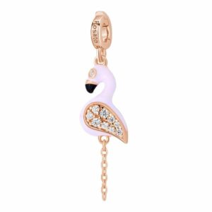 Charm Fenicottero storie - oro rosa